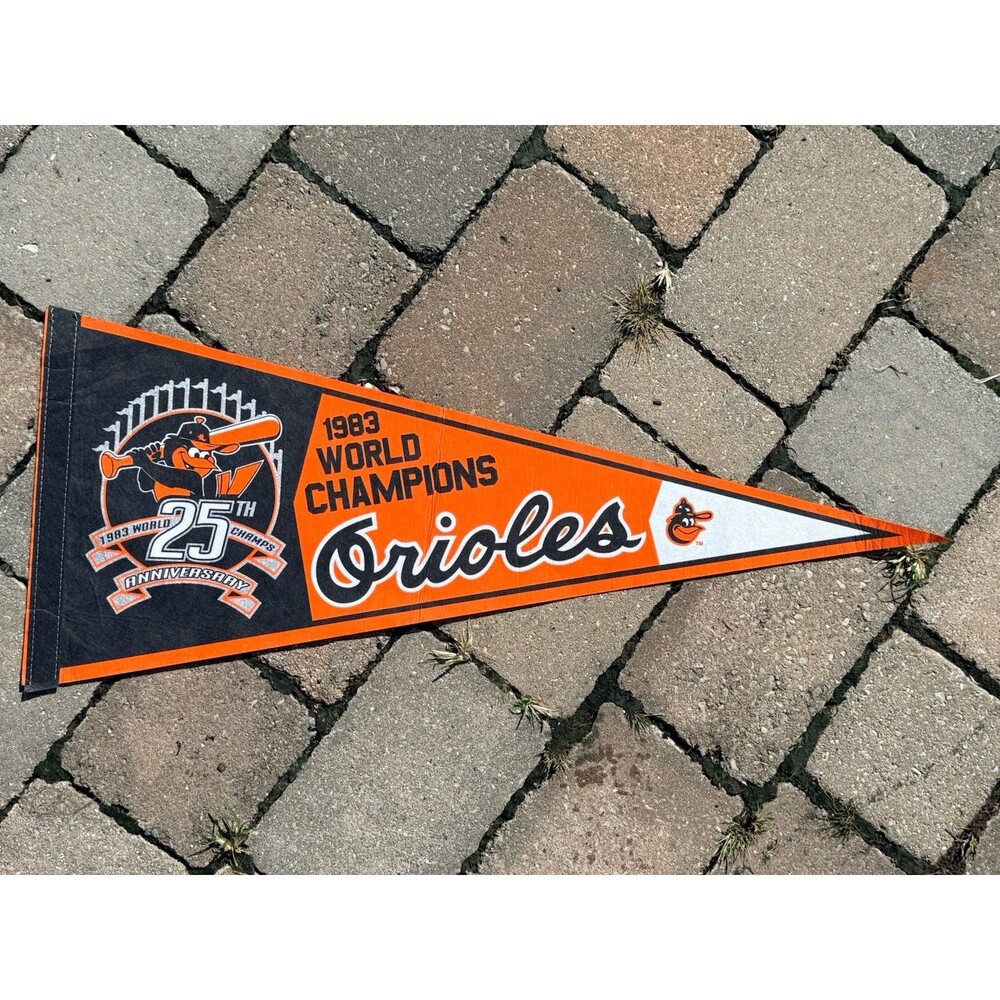 Baltimore Orioles 1983 World Champions 25th Anniversary Pennant MLB Felt Banner